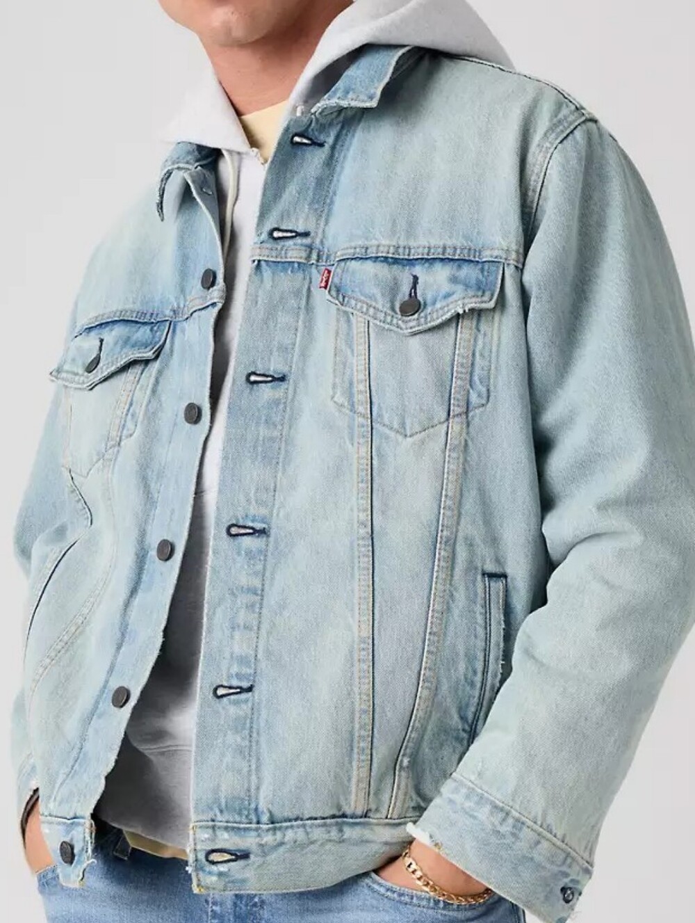 NWT Levi’s Premium Relaxed Fit Trucker Denim Jacket Huron Waves Men’s XL